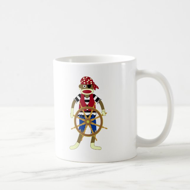 Caneca De Café Pirata do macaco da peúga (Direita)
