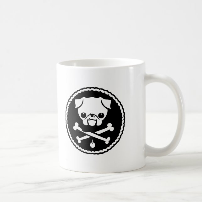 Caneca De Café Pirata do Pug (Direita)