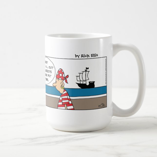 Caneca De Café Pirata Engraçado de Frango (Direita)