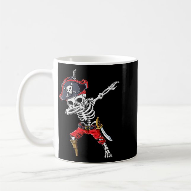 Caneca De Café Pirata Esqueleto Dabbing (Esquerda)