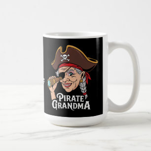 Caneca De Café Pirata Vovó Engraçado Vovó Engraçada Costume de Ha