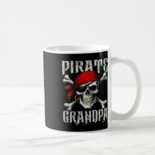 Caneca De Café Pirata Vovô Jolly Roger Flag E Skull Crossbon