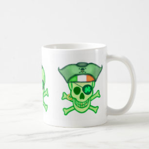 Caneca De Café Piratas do irlandês do dia de St Patrick