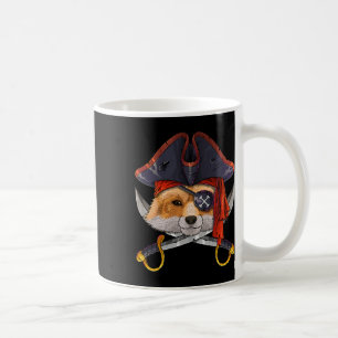 Caneca De Café Pirate Fox Jolly Roger Halloween Costume Crossbone