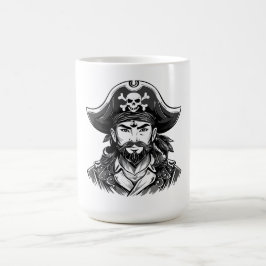 Caneca De Café Pirate head with hat sailor and Eye Patch and Bear