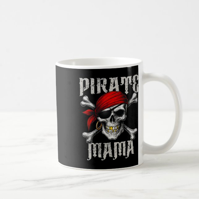 Caneca De Café Pirate Mama Jolly Roger Flag E Skull Crossbones (Direita)