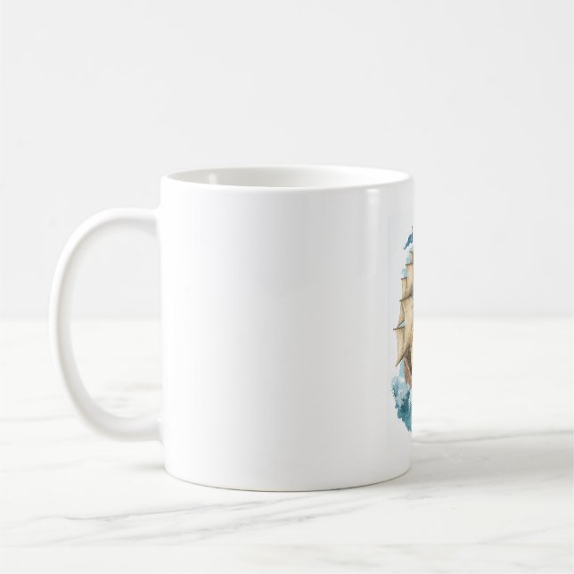 Caneca De Café Pirate Poodle - Cão Engraçado (Esquerda)