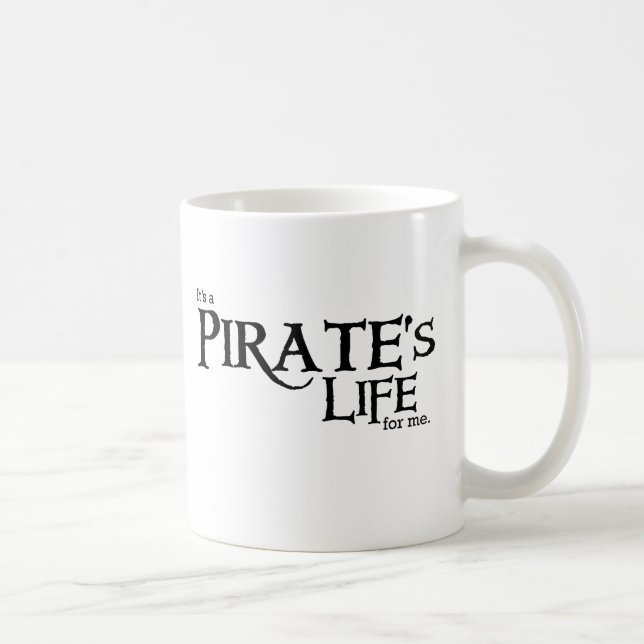 Caneca De Café Pirateia a vida MIM (Direita)