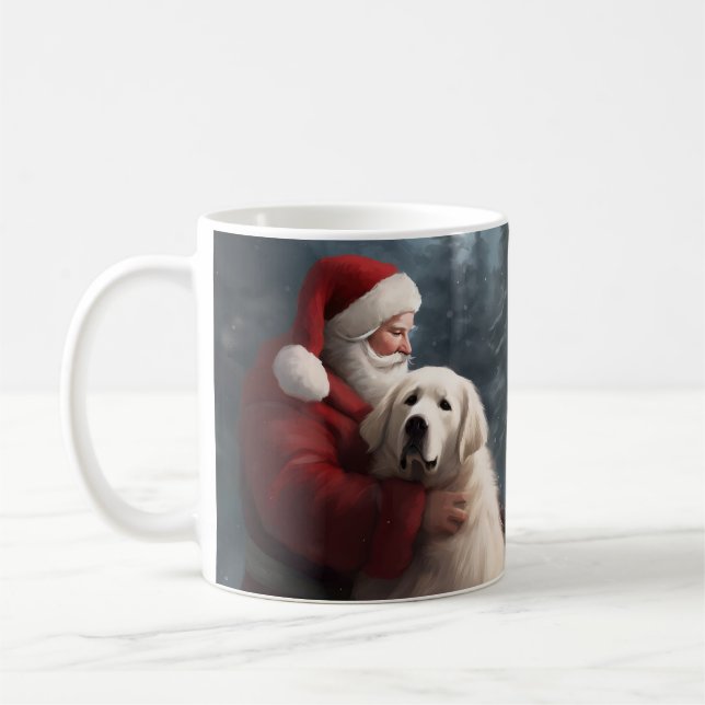 Caneca De Café Pirenéus excelentes com Natal Festivo (Esquerda)