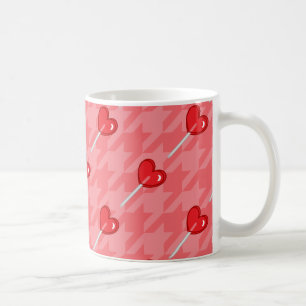 Caneca De Café pirulito do coração roxo