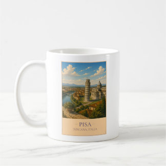 Caneca De Café Pisa, Italy – Vintage Travel Mug