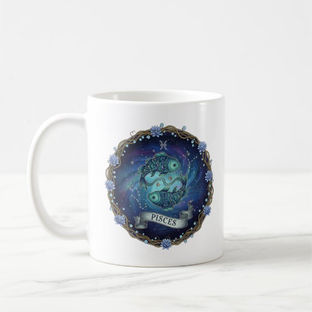 Caneca De Café Pisces special Zodiac  Coffee Mug (Esquerda)
