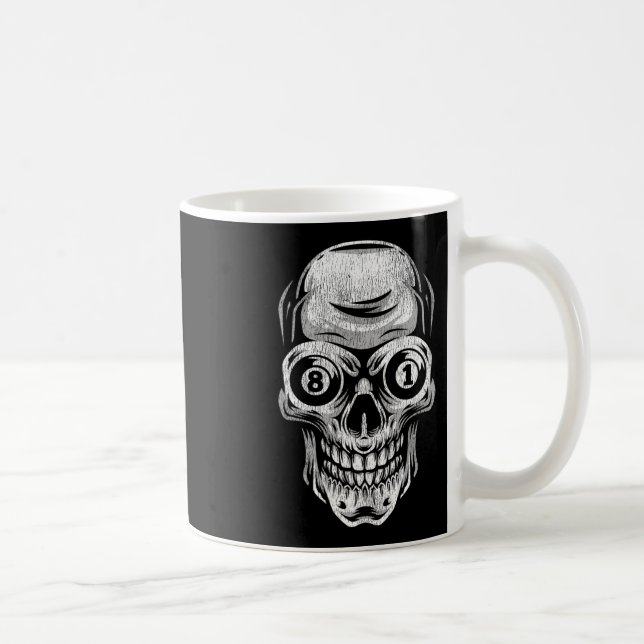 Caneca De Café Piscina Billiard Snooker Player Skull 8 E 9 (Direita)