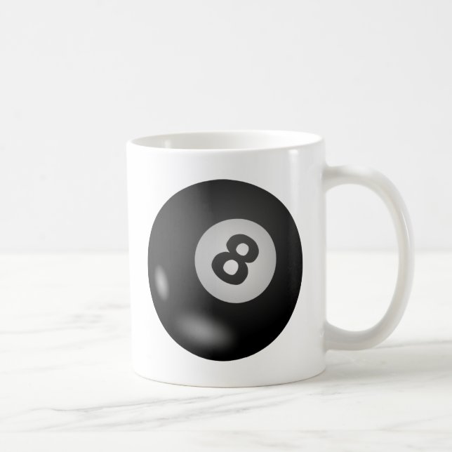 Caneca De Café Piscina - bola oito (Direita)