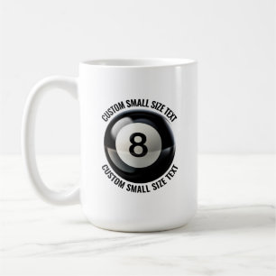 Caneca De Café Piscina de Texto Personalizado Pequena Bola 8 450m