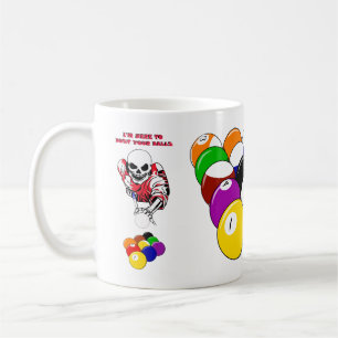 Caneca De Café Piscina do Skeleton Ball Ball Arte original