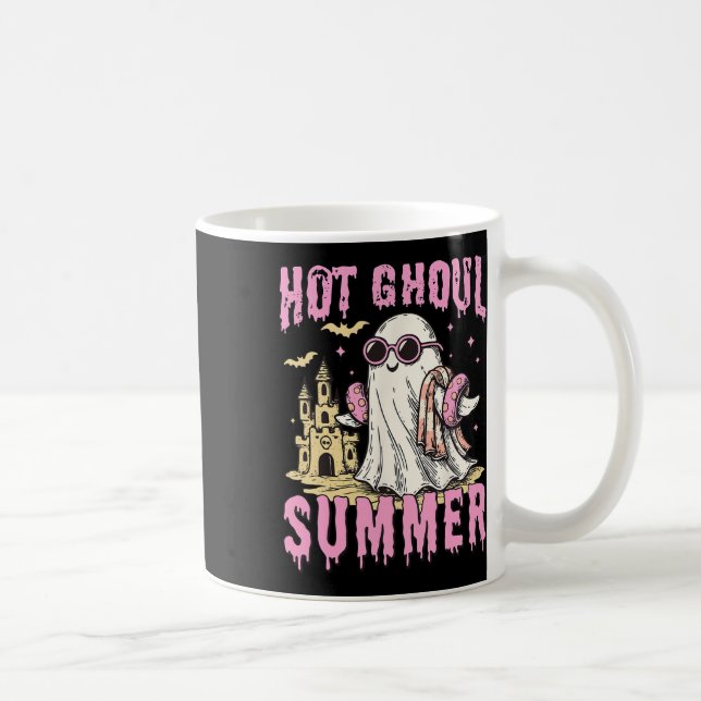 Caneca De Café Piscina Fantasma Engraçada de Verão (Direita)
