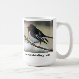 Caneca De Café Pisco de peito vermelho tampado vermelho
