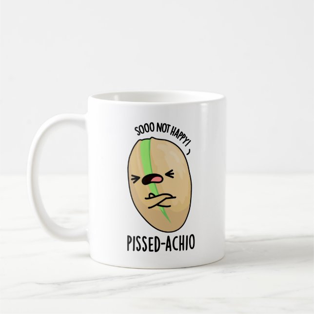 Caneca De Café Pissed-achio Funny Pistachio Pun (Esquerda)