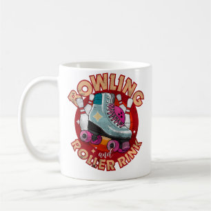 Caneca De Café Pista de Boliche e Patinação Roller Disco dos Anos