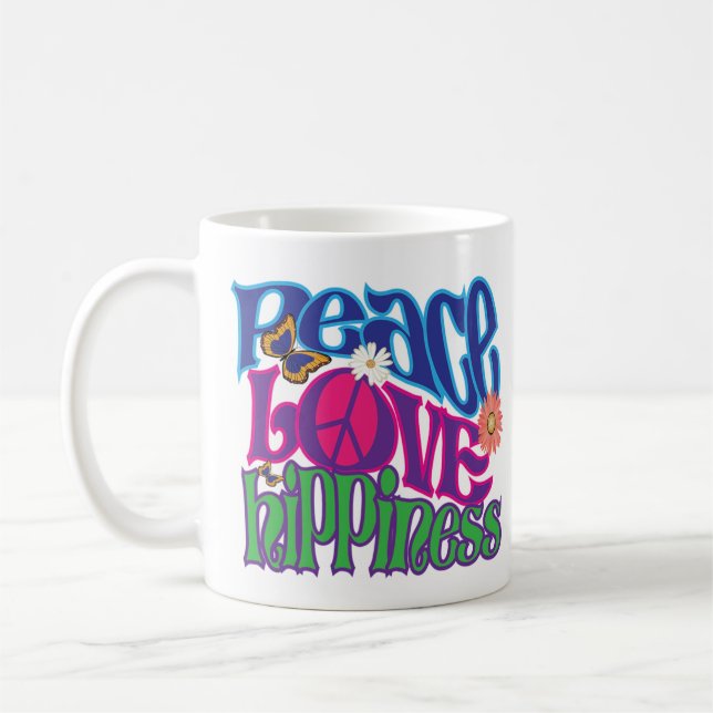 Caneca De Café Pista de Paz e Amor 11oz (Esquerda)