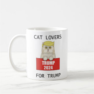 Caneca De Café Pistas de Cat para Trump