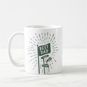 Caneca De Café Pistas de Golfe de Fotos do Melhor Pai Retro Moder