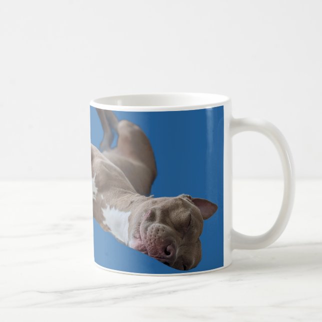 Caneca De Café Pit Bull Engraçado (Direita)