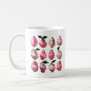 Caneca De Café Pitaya Watercolor Art Tropical