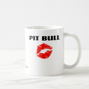 Caneca De Café Pitbull com batom - O ORIGINAL