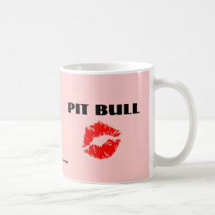 Caneca De Café Pitbull com batom - O ORIGINAL
