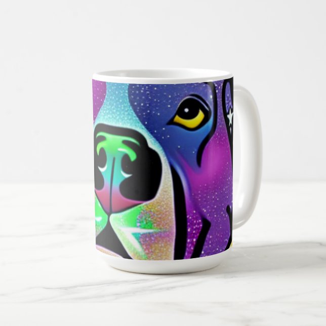 Caneca De Café Pitbull Dog Pop Art (Frente Esquerda)