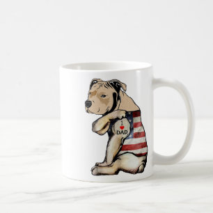 Caneca De Café Pitbull Eu Amo Pai Tatuagem Dia dos Pais