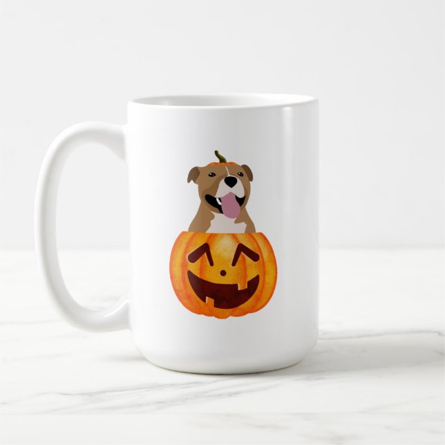 Caneca De Café Pitbull Halloween Coffee Mug (Esquerda)