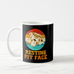 Caneca De Café Pitbull Resting Face Vintage Cães Pitbull Amor