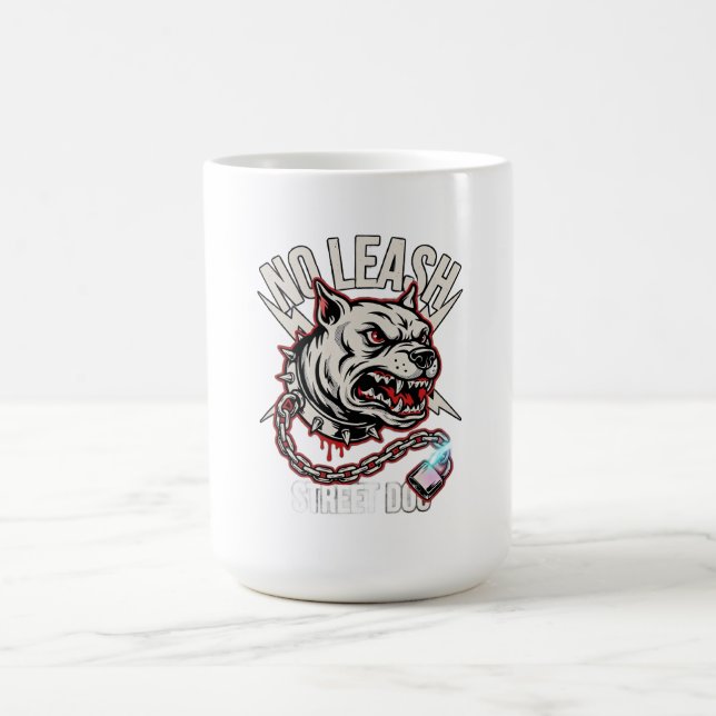 Caneca De Café Pitbull Sem Coleira Manga Longa (Centro)