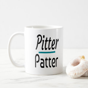 Caneca De Café Pitter Patter, Engraçado Presente de Humor Novida