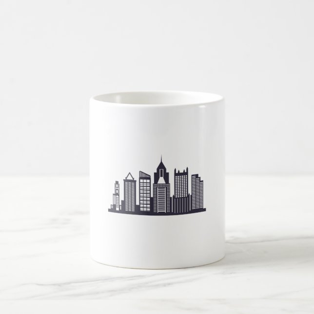 Caneca De Café Pittsburgh Skyline (Centro)