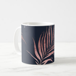 CANECA DE CAFÉ PIXDEZINAS PALM FRONTA FAUX ROSA DOURADO