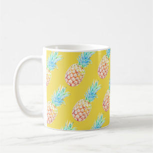Caneca De Café PixDezines Aloha Pineapple DIY cor de fundo