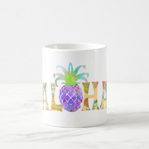 Caneca De Café PixDezines Aloha Pineapple+Floral