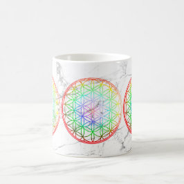 Caneca De Café PixDezines FLOR DA VIDA FOLHA DE FLANDRES FALSA+MÁ