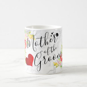 Caneca De Café PixDezines Mãe do Groom/Floral Watercolor