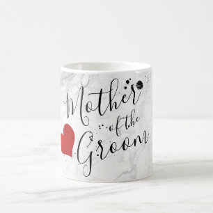 Caneca De Café PixDezines Mãe do Noivo/Mármore/DIY Script