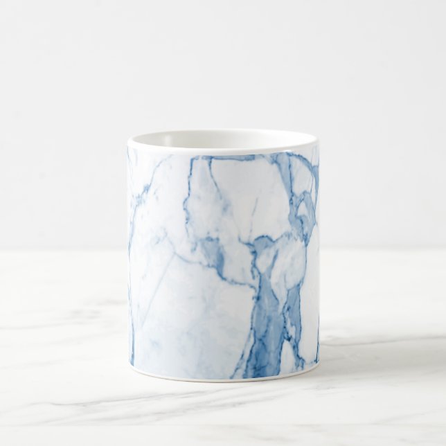 Caneca De Café PixDezines MÁRMORE AZUL E BRANCO (Centro)