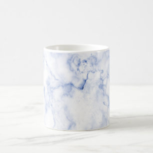 Caneca De Café PixDezines MÁRMORE AZUL e BRANCO