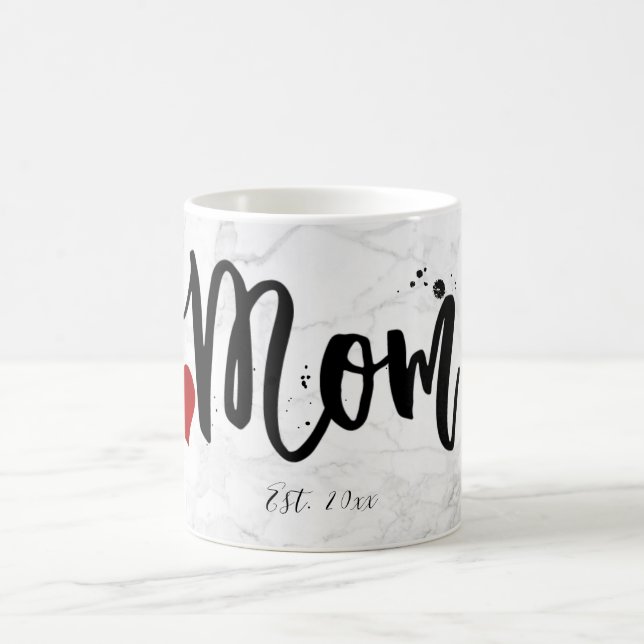 Caneca De Café PixDezines NOVA MAMÃE Marble+Modern Script (Centro)