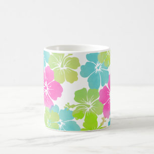 Caneca De Café PixDezines retro hibiscus