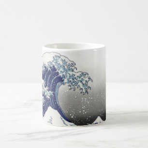 Caneca De Café PixDezines Vintage, Grande Onda, Hokusai 葛飾北斎の神奈川沖