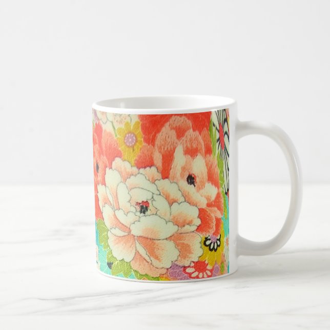 Caneca De Café PixDezines Vintage Shirimen Kimono (Direita)